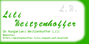 lili weitzenhoffer business card